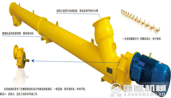 常見螺旋輸送機(jī)規(guī)格型號(hào)